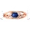 Width of Sapphire Split Shank Ring with Diamonds