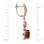Height of Dangle Earrings with Garnet and Champagne Diamonds