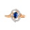 Flower-Inspired Diamond and Sapphire Ring. View 2