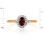 Garnet and Diamond Ring with Nostalgic Motif - Angle 2