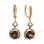 Smoky Quartz and Diamond Leverback Earrings