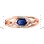 Width of Sapphire Split Shank Ring with Diamonds