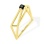 Futuristic Ring with Australian Sapphire. 585 (14kt) Yellow Gold, KARATOFF Series