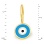 Enamel Evil Eye Talisman Earrings for Kids. View 2