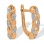 Earrings Featuring 20 Diamonds. Hypoallergenic 585 Rose Gold, Rhodium Detailing