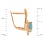 Earrings Featuring 2 Blue Topazes and 6 Diamonds. Hypoallergenic 585 Rose Gold, Rhodium Detailing. View 2