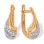Earrings Featuring 16 Diamonds. Hypoallergenic 585 Rose Gold, Rhodium Detailing