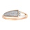 Pave CZ Trapezoidal Top Ring. View 2