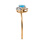 Pure Classic Ring with Blue Topaz and Diamonds. Hypoallergenic 585 Rose Gold, Rhodium Detailing. View 3