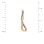 CZ Curved Leverback Earrings. 585 (14kt) Rose Gold. View 2