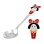 Baby Silver Spoon with a Girl in Red. Antimicrobial 925/999 Silver, Hot Enamel