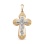 The Spirit of The God Diamond Crucifix Pendant. Certified 585 (14kt) Rose and White Gold