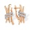 Charismatic Two-tone Gold Earrings with Diamonds. Tested 585 (14K) Rose and White Gold