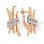 Charismatic Two-tone Gold Earrings with Diamonds. Tested 585 (14K) Rose and White Gold