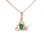 Emerald and Diamond Pendant. 585 (14kt) Rose Gold