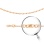 Snail-link Solid Chain, Width 1.6mm. Certified 585 (14kt) Rose Gold, Diamond Cuts