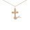 Eastern Passion Cross. Certified 585 (14kt) Rose and White Gold