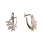 CZ Leverback Earrings. 585 (14kt) White Gold