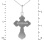 Reverse of Eternal Life silver christening cross