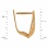Earrings Featuring 16 Diamonds. Hypoallergenic 585 Rose Gold, Rhodium Detailing. View 2