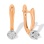 Day-to-Evening Earrings with Illusion-set Diamonds. Tested 585 (14K) Rose and White Gold