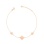 Polished Gold Four-Leaf Clover Bracelet. Tested 585 (14kt) Rose Gold. View 2
