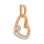 Stylized Heart Diamond Pendant - Angle 2