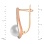 Rose gold pearl and diamond earring-Scale. View 3