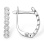 Refined Diamond Leverback Earrings. Certified 585 (14kt) White Gold, Rhodium Finish