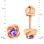 Amethyst 585 Rose Gold Swirl Studs. Measurements