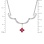 Ruby Diamond White Gold Necklace. view 3