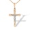 Catholic Crucifix Pendant. Certified 585 (14kt) Rose and White Gold