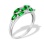 Magnificent Emerald and Diamond Ring. 585 (14K) Hypoallergenic White Gold