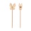 Butterfly Rose Gold Chain Earrings. View 2