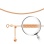 Wheat-link Adjustable Solid Chain, Width 1.65mm. Diamond-cut Tested 14kt (585) Rose Gold