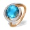 Blue Topaz and Diamond Ring