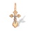 Child's Orthodox Trefoil Crucifix Pendant. Certified 585 (14kt) Rose and White Gold