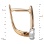 Height of Dual-gold Arch Earrings with Diamond Clusters