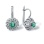 Oriental Motif Emerald and Diamond Earrings. 585 White Gold. The Art of Seduction Series