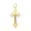 Finely detailed orthodox cross pendant in 14kt yellow and white gold. View 2