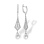 Art Deco-inspired Pearl and CZ Earrings. Hypoallergenic 925 Silver w/ Rhodium Plating