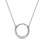 Diamond Circular Necklace. Certified 585 (14kt) White Gold, Rhodium Finish