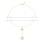 Necklace with 2 Mother-of-Pearl Quatrefoil Clovers. 585 (14kt) Yellow Gold, Vicenza Series