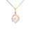 Pearl and CZ Rose Gold Pendant