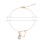 Pearl and Heart Adjustable Necklace. Certified 585 (14kt) Rose Gold