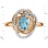 Blue Topaz and Diamond Ring. View 2