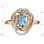 Blue Topaz and Diamond Ring. View 2