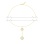 Necklace with 2 Mother-of-Pearl Quatrefoil Clovers. 585 (14kt) Yellow Gold, Vicenza Series