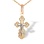 Kids' Orthodox Baptismal Cross. Certified 585 (14kt) Rose and White Gold