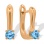 Small and Dainty Blue Topaz Earrings for Children. Hypoallergenic Cadmium-free 585 (14K) Rose Gold